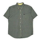 Chaps Ralph Lauren Checked Short Sleeve Shirt - Large Green Cotton Blend