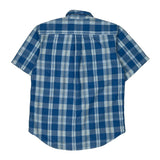 Age 14 Ralph Lauren Checked Short Sleeve Shirt - Large Blue Cotton