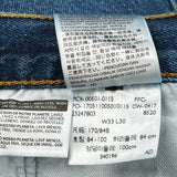 Levis 501 Jeans - 32W 30L Blue Cotton