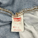 Levis Denim Shorts - 32W 11L Light Wash Cotton