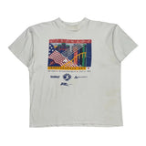 Independence Day 15K Run & 5K Fun Run/Walk Anvil Graphic T-Shirt - XL White Cotton