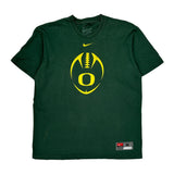 Oregon Football Nike College T-Shirt - Medium Green Cotton