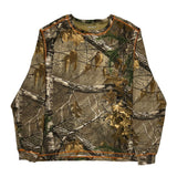 Realtree Camo Henley Long Sleeve T-Shirt - 2XL Camo Cotton Blend
