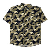 Shaver Lake Floral Hawaiian Shirt - Large Gold Silk