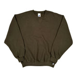 Russell Athletic Sweatshirt - Large Brown Cotton
