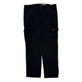 Wrangler Cargo Trousers - 38W 32L Black Cotton