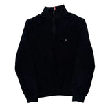 Tommy Hilfiger 1/4 Zip - Medium Black Cotton
