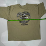 Motorcycles Harley Davidson Graphic T-Shirt - XL Khaki Cotton