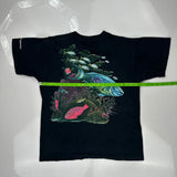 Eco-Friendly Harlequin Single Stitch T-Shirt - Large Black Cotton