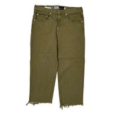 Silver Tag Levis Cropped Loose Jeans - 34W 26L Green Cotton