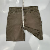 Carhartt Cargo Carpenter Shorts - 36W 10L Brown Cotton