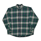 Cambridge Plaid Gant Checked Flannel Shirt - Large Grey Cotton