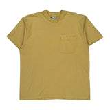 90S Blank Unbranded T-Shirt - XL Yellow Cotton