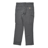Carhartt Carpenter Trousers - 34W 32L Grey Cotton