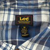 Lee Checked Flannel Shirt - Medium Blue Cotton