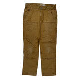 Carhartt Double Knee Carpenter Trousers - 32W 30L Brown Cotton