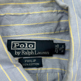 Phillip Polo By Ralph Lauren Striped Shirt - Medium Yellow Cotton