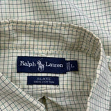 Blake Ralph Lauren Checked Shirt - Large Yellow Cotton