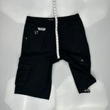 Rip Curl Graphic Cargo Shorts - 38W 16L Black Cotton