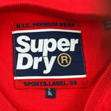 Athletics Superdry College T-Shirt - 2XL Red Cotton