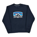 Uprisal Crew Patagonia Graphic Sweatshirt - Large Navy Cotton