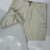 Wrangler Cargo Shorts - 36W 8L Beige Cotton