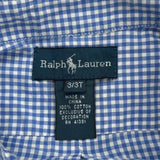 Age 3 Polo By Ralph Lauren Checked Short Sleeve Shirt - XS Blue Cotton