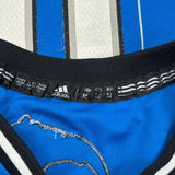 Orlando Magic Adidas Pinstripe Jersey - Medium Blue Polyester