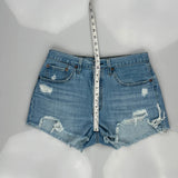 Levis Denim Shorts - 31W UK 12 Light Wash Cotton