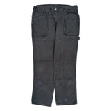 Dickies Double Knee Carpenter Trousers - 38W 31L Black Cotton