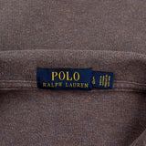 Polo By Ralph Lauren 1/4 Zip - Large Brown Cotton