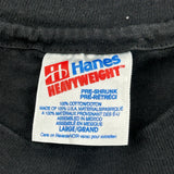 Marty'S Place Hanes Single Stitch T-Shirt - Large Black Cotton