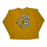 Eastern Quakers Tee Jays Single Stitch Long Sleeve T-Shirt - XL Yellow Cotton