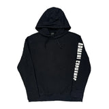 Logo On Sleeve Armani Exchange Spellout Hoodie - XL Black Cotton