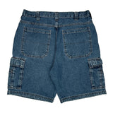 Wrangler Cargo Cargo Shorts - 34W 10L Blue Denim