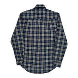 Dickies Checked Flannel Shirt - Small Blue Cotton
