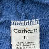 Carhartt Hoodie - Large Blue Cotton Blend