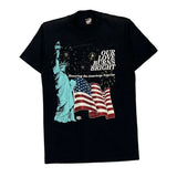 Single Stitch Honoring The American Veteran Screen Stars Graphic T-Shirt - Medium Black Cotton Blend