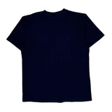 Reebok Single Stitch T-Shirt - Large Navy Cotton