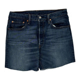 501 Levis Denim Shorts - 32W 8L Dark Wash Cotton