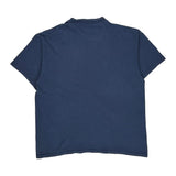 Just Do It Nike Cropped T-Shirt - Large Blue Cotton