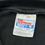Baseball Hanes Single Stitch T-Shirt - Medium Black Cotton