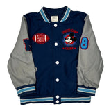 Mickey Mouse, Age 5 Disney Graphic Varsity Jacket - Small Blue Cotton