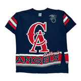 Single Stitch California Angels Salem Mlb T-Shirt - Large Red Cotton