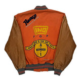 Number 1 Unbranded Graphic Varsity Jacket - Medium Brown Cotton