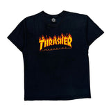 Thrasher Graphic T-Shirt - Medium Black Cotton