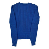 Ralph Lauren Cable Knit Sweater - Small Blue Cotton