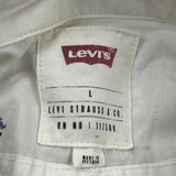 Levis Short Sleeve Shirt - Large White Cotton