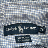 Yarmouth Ralph Lauren Checked Shirt - Medium Blue Cotton