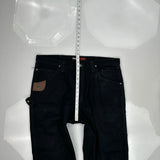 Riders Wrangler Cargo Pants - 40W 32L Black Cotton